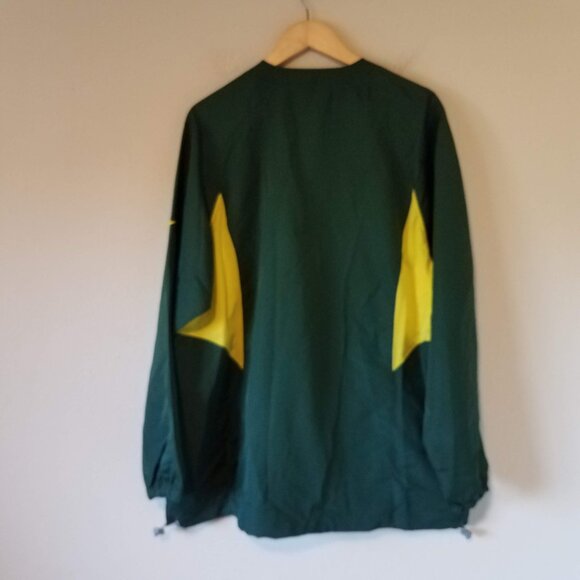 NIKE DRI-FIT Team Oregon Ducks Mens Large L Windbreaker Snap Button Jacket Green - Picture 8 of 11